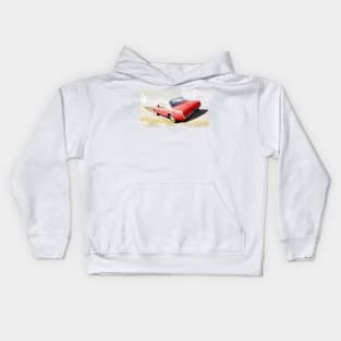 Vintage american muscle car in watercolor Kids Hoodie